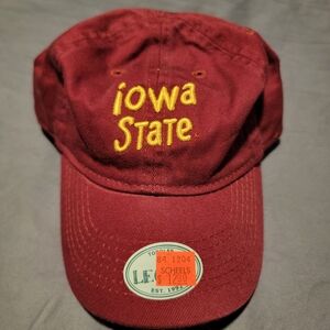 Iowa State Garnet Red Cap With Gold Letters